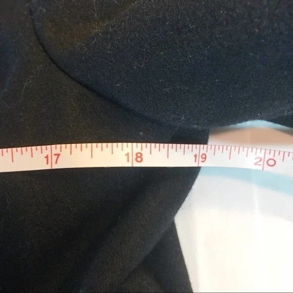 Old Navy recycled wool black cropped swing pea coat M - Picture 8 of 8